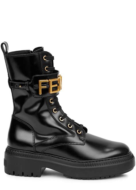 fendi black motorcycle boots|Fendi combat boots sale.